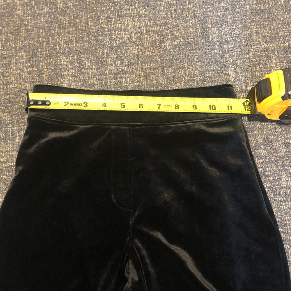 Spanx Y2k Black velvet wide leg pants with a high waist - Picture 5 of 7